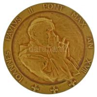 Vatikán 1995. "II. János Pál pápa / Az élet Evangéliuma" kétoldalas bronz pápai emlékérem eredeti dísztokban, sorszámozott, szárazpecsétes tanúsítvánnyal (44,5mm) T:AU Vatican 1995. "Pope John Paul II / Evangelium Vitae" two-sided bronze commemorative medallion in original case, with numbered certificate (44,5mm) C:AU