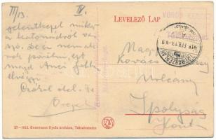 1916 Tátra, Magas-Tátra, Vysoké Tatry; Csorba-tó. Kuszmann Gyula kiadása / Csorba-See / Strbské ples...