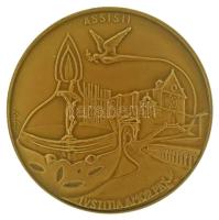 Vatikán 2002. "II. János Pál pápa / Assisi Igazság, Szeretet, Béke" kétoldalas bronz pápai...