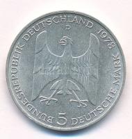 Német Szövetségi Köztársaság 1978D 5M Ag "Gustav Stresemann születésének 100. évfordulója" T:AU,XF FRG 1978D 5 Mark Ag "100th Anniversary - Birth of Gustav Stresemann" C:AU,XF Krause KM#147