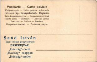 Mosdószekrény, csizma, hátoldalán Saád István Szent Rókus gyógyszertár reklámja / washbasin, boots, ...