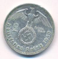 Német Harmadik Birodalom 1939D 2M Ag "Hindenburg" T:XF German Third Reich 1939D 2 Mark Ag "Hindenburg" C:XF Krause KM#93