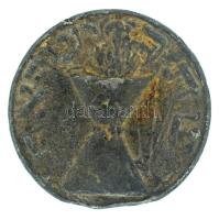 Izrael DN(16-20. század) "Fantáziasékel" kétoldalas szuvenír emlékérem (~32mm) T:VF, patina, karc Israel ND(16-20th century) "Fantasy Sheqel / False Sheqel" two-sided souvenir medallion (~32mm) C:XF, patina, scratch