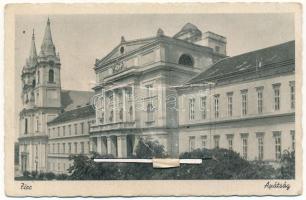 Zirc, Apátság, leporelló képeslap 10 kis képpel, nagyrészt az Apátság épületeivel, belsők. Ott Lajos kiadása (gyűrődések / creases)