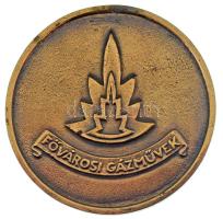 2006 k. "Fővárosi Gázművek 1856" kétoldalas, öntött bronz emlékérem (89mm) T:AU,XF