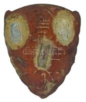 ~1930-1940. "Isten-Haza-Király" zománcozott bronz Levente sapkajelvény (42x34mm) T:F, zomá...