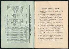 1934 A Magyar Turista Egyesület kirándulásainak sorrendje 16p