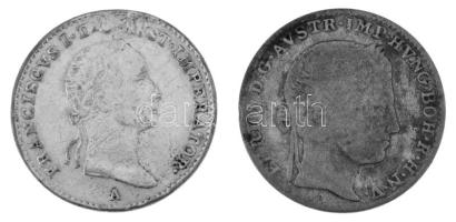 Ausztria 1832A 3kr Ag "I. Ferenc" + 1839A 3kr Ag "V. Ferdinánd" T:VF,F patina, f...