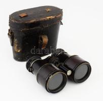J. Wejtruba színházi távcső, sérült tokban, 11,5x10 cm