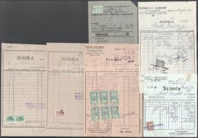 ca 1930-1940 10 db miskolci fejléces számla