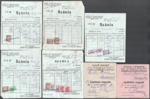 ca 1930-1940 kb 15 db miskolci fejléces számla és szállítási jegy