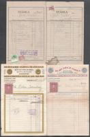 ca 1920-1940 kb 10 db miskolci fejléces számla és céges boríték