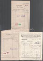 ca 1920-1940 kb 10 db miskolci fejléces számla és céges boríték