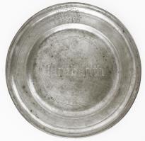 Ón tál. 1733, német, jelzett, kopással, d: 24,5 cm