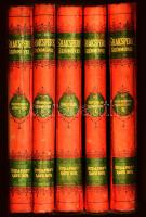 Shakspere [Shakespeare] színművei II.-IV. kötetek. Fordították többen. Javított kiadása. Közel 600 illustrátióval. Bp.,[1886-1891]. Ráth Mór, Franklin-Társulat.Kiadói aranyozott egészvászon kötésben, aranyozott lapszélekkel. Minden kötet borítóján folttal.