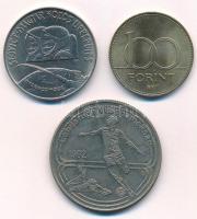 1980. 100Ft Ni "Szovjet-magyar közös űrrepülés" + 1982. 100Ft Cu-Ni "Labdarúgó világb...