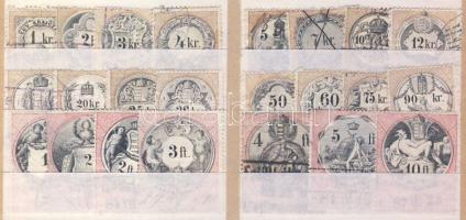 1881 Okmánybélyeg sor 23 db értéke