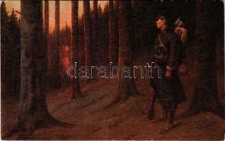 La vision / Wizya / Vision. French military art postcard. Salon de Paris 568. s: Petit-Gérard (EK)