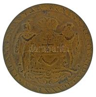 Szántó Gergely (1886-1962) ~1920-1930. "Királyi Magyar Egyetemi Nyomda" egyoldalas bronz emlékérem (40mm) T:XF,VF,patina