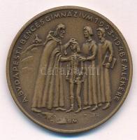 Borsos Miklós (1906-1990) 1948. "A Budapesti Bencés Gimnázium 1923-1948 emlékére" egyoldalas bronz emlékérem (42,5mm) T:AU