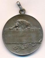 1927-1928. "Kaposvár Ifjúsági Bajnoksága I." kétoldalas fém labdarúgó díjérem füllel (44,5...