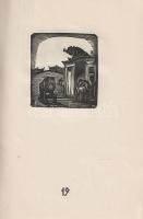 Szabó Béla, Gy[allay]: 
Liber miserorum. 50 imagines. Xylographi Belae Gy Szabó. (Dedikált.)
[Kolo...