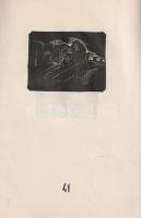 Szabó Béla, Gy[allay]: 
Liber miserorum. 50 imagines. Xylographi Belae Gy Szabó. (Dedikált.)
[Kolo...