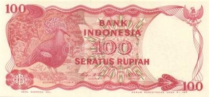 Indonézia 1961. 1R (3x) + 1984. 100R (3x) T:I