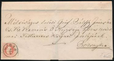 1869 5kr távolsági levélen "NÁDAS" - POZSONY" Ex Ryan, szignált, 1869 5kr on domestic cover "NÁDAS" - POZSONY" Ex Ryan