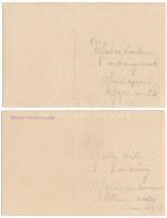 Balatonkenese - 2 db régi fotó képeslap: vitorlás / 2 pre-1945 photo postcards