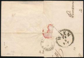 1862 5kr pár levélen "ÉRSEKÚJVÁR" - "STOKERAU" 1862 5kr pair on cover "ÉRSE...