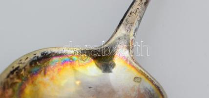 Ezüst (Ag) 6 darabos kanál szett, jelzett, mesterjeggyel, monogramos, h: 22 cm, nettó 422g