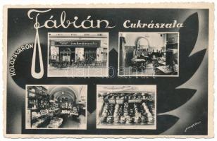 1940 Kolozsvár, Cluj; Fábián István cukrászata, cukrászda, belsők, Gerbeaud bonbonok. Unió utca 10. Fotofilm kiadása és felvétele / confectionery, interiors