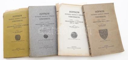 Dr. vitéz Házi Jenő: Sopron szabad királyi város története. I. rész. 1., 2., 6. és 7. kötet. 1921-19...