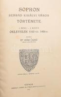 Dr. vitéz Házi Jenő: Sopron szabad királyi város története. I. rész. 1., 2., 6. és 7. kötet. 1921-19...