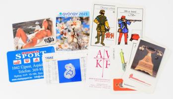 12 darab kártyanaptár, közte erotikus és militária témában