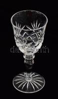 Parádi Kristály italos pohár készlet, 6 darab, eredeti dobozában, hibátlan, m: 12 cm