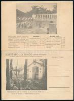 cca 1930 Kácstapolca fürdő kétlapos, kihajtható, képes ismertetője, szép állapotban