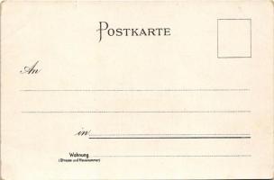 Einladung zur Jagd / Hunting invitation art postcard with dog and pheasant. Th. Wendisch Art Nouveau...