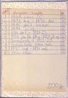 1868-tól 200 db magyar okmánybélyeg cserefüzetben, kiadások szerint feldolgozva