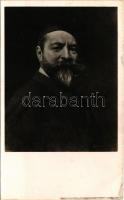 Benczúr Gyula önarcképe Firenzében, az Uffizi Képtárban. A budapesti Evangélikus Gimnázium kiadása / Hungarian painter (EB)