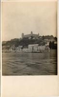 Pozsony, Pressburg, Bratislava; Duna-part, vár / Danube riverside, castle. photo