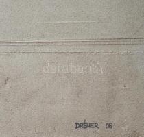 Dréher János (1952-): Felszín. mélység, 2006. Vegyes technika, fa, jelezve jobbra lent. Hátoldalán a...