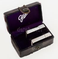 2 darab Gillette fém pengetartó h: 5 cm, kissé sérült Gillette dobozban 9x5,5 cm