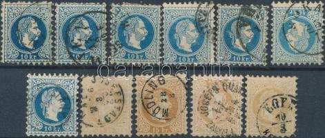 1867 29 db bélyeg 2 stecklapon