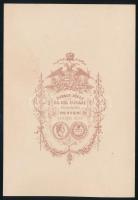 1871 Beniczky Ödönné buzini gróf Keglevich Stefánia (1831-1878), keményhátú fotó Borsos József pesti...