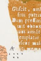 Ajtai Tamás (1952-): Világjárás No. 2. Vegyes technika, kollázs, vászon, farostra kasírozva, jelzett...