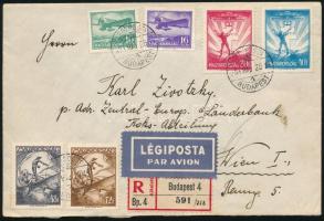 1934 Ajánlott légi levél Bécsbe