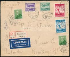 1935 Ajánlott légi levél Bécsbe