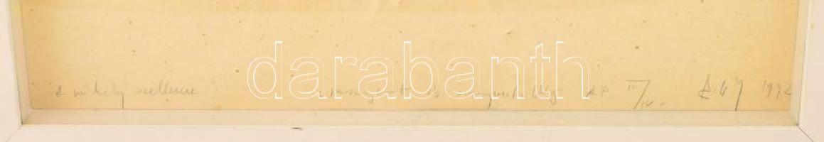 Záborszky Gábor (1950-2023): A műhely szelleme. Vas- és aranynyomat, merített papír. Jelzett, művész...